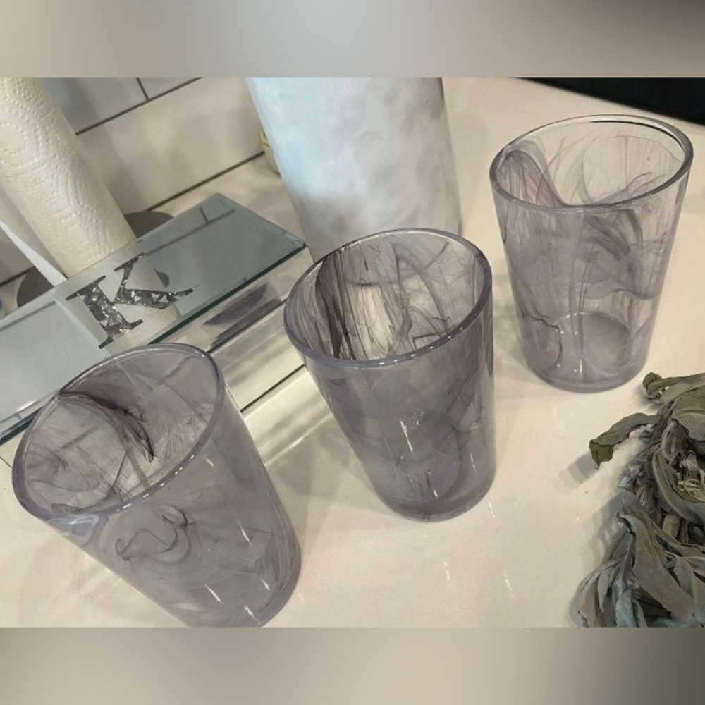 Nordstrom Fortessa Swirl Highball Glasses - Purple